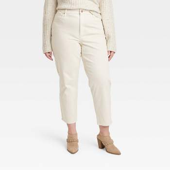 Women's High-Rise 90's Slim Straight Jeans - Universal Thread™ White 30