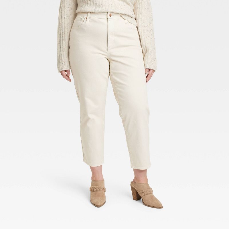 Women&#39;s High-Rise 90&#39;s Slim Straight Jeans - Universal Thread&#8482; White, 1 of 5