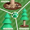Angel Sar 31.5in Christmas Tree Cat Scratcher, Sisal Scratching Post with Fleece Base for Indoor Cats, Green Cat Scratch Tower - 3 of 4