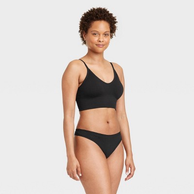 Women's Cotton Stretch Comfort Thong - Auden™ Black Xl : Target