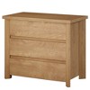 KIGFTSOD 32" Farmhouse Nightstand with 3 Drawers,Brown - 4 of 4