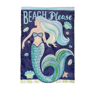 Evergreen Flag Mermaid Beach Garden Flag, Summer Garden Flags 12x18 Double Sided for Outside, Outdoor Summer Decorations for Home - 1 of 4