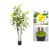 Artificial Flower Tree for Indoor Outdoor - 150cm Faux Jasmine Tree with Yellow Blooms - 4 of 4