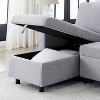 NicBex 78.7 Inch Linen L-Shaped Sofa Bed,Reversible Sleeper Sofa with Pullout Bed for Office,Living Room,Apartment - 4 of 4