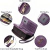 Wikineon Leather Credit Card Holder Wallet for Women RFID Blocking Large Capacity Bifold Zipper Card Case Organizer with Wristlet 45 Slots - 4 of 4