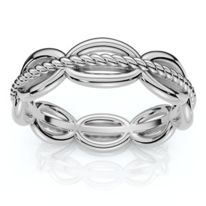 Pompeii3 14k Gold or Platinum Angi Stackable Anniversary Wedding Band - 1 of 4