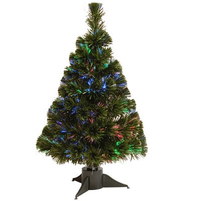 National Tree Company 2 ft Battery Operated Fiber Optic Ice Tree