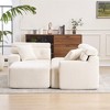 Tiramisubest 98" Sectional Sofas Convertible Chaise Chenille Chesterfield Inspired High Density Compression Cozy Lounger for Living Room - 4 of 4