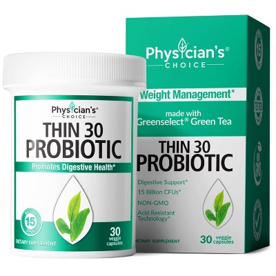 Physician's Choice Thin 30 15 Billion CFUs Probiotic Capsules - 30ct