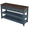 YOOCOZZ Pine Solid Wood Classic Design console table with Two Open Shelves - 3 of 4
