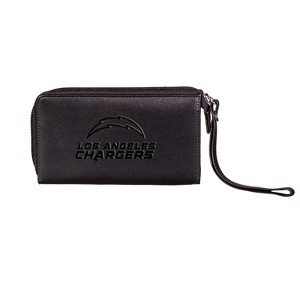 Evergreen NFL Los Angeles Chargers Black Leather Women's Wristlet Wallet Officially Licensed with Gift Box - 1 of 1