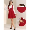 INSPIRE CHIC Women's Double Breasted Decor A-Line Pinafore Suspender Dress - image 2 of 4