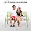 Karl Home | 50 in. Metal Outdoor Bench (7 colors available) - 2 of 4