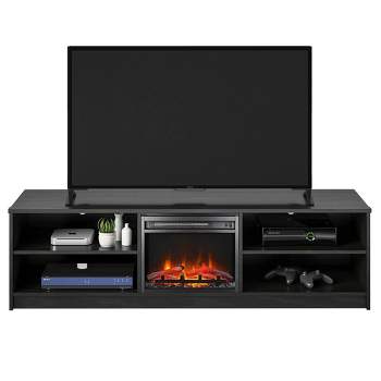 Newton Electric Fireplace Insert with 4 Shelves TV Stand for TVs up to 75" - Room & Joy