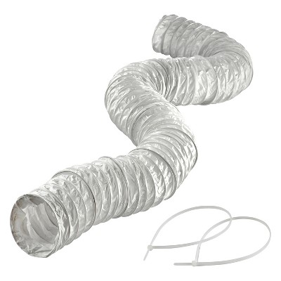 Lambro® 4-In. x 8-Ft. Flexible White Vinyl Duct with Clamps, 1303