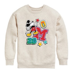 Boys' - Disney - Mickey Mouse Graphic Long Sleeve Fleece Sweatshirt - 1 of 4