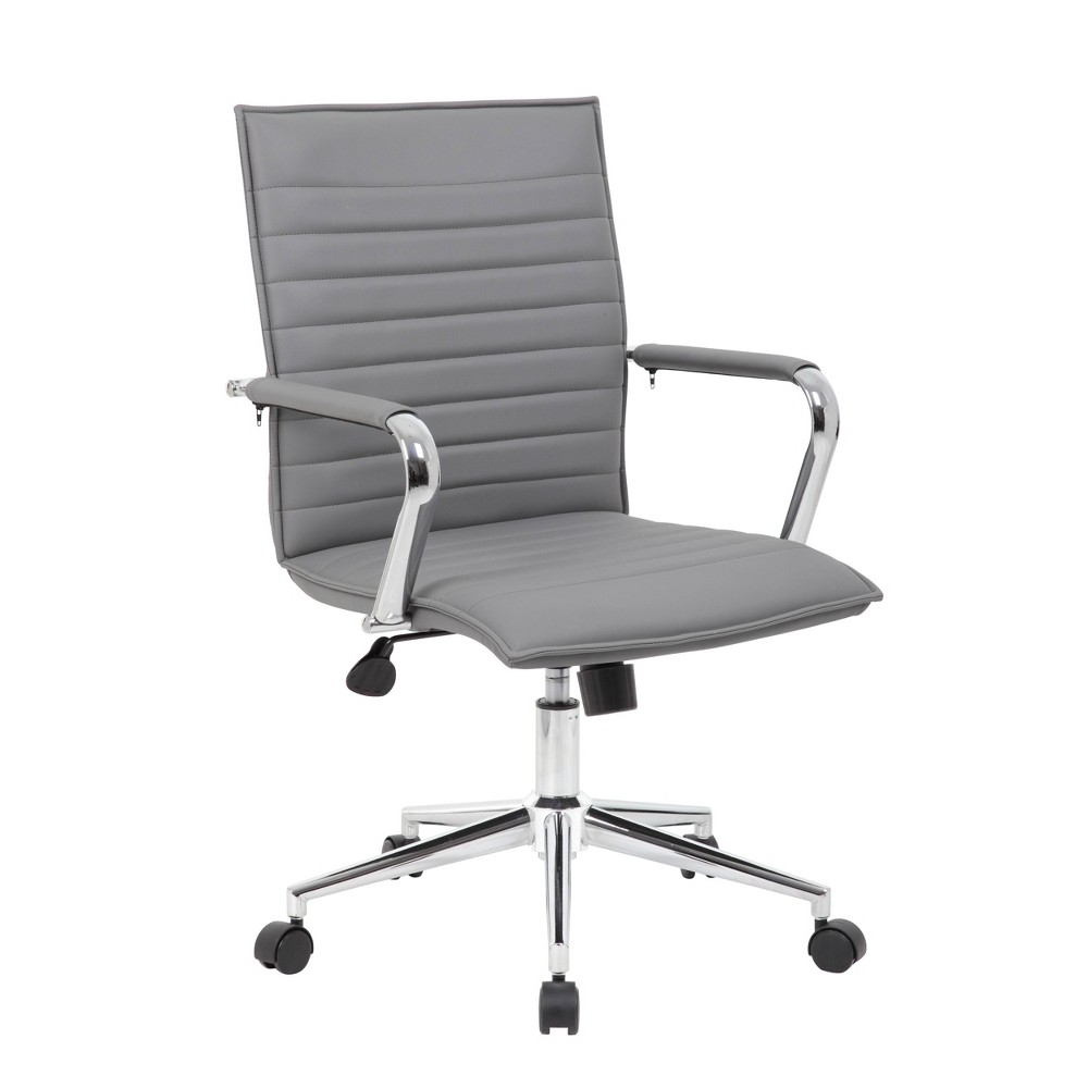 Photos - Computer Chair BOSS Task Chair Vinyl Gray -  Office Products 