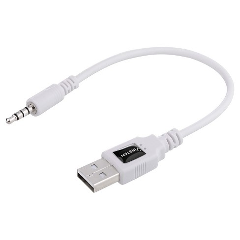 USB A 3.5mm Jack Data Sync and Charging Cable for iPod shuffle 1st / 2