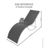 Chaise Lounge Set of 2 - Outdoor Chairs, All-Weather Textilene Mesh & Steel Frame - Poolside, Beach, Backyard Sun Loungers, (350lb Capacity) - 2 of 4