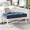 Rory Contemporary Tufted Bench - Navy - Safavieh - 2 of 4