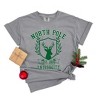 Simply Sage Market Women's North Pole University Reindeer Short Sleeve Garment Dyed Tee - 3 of 4