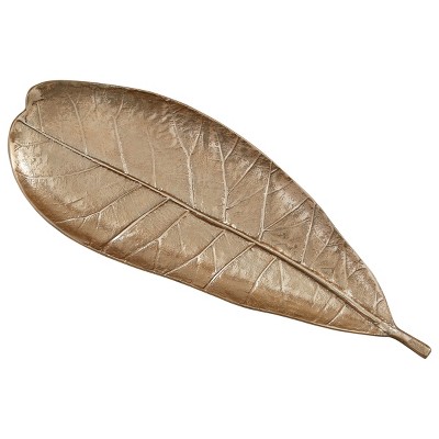 Split P Giant Leaf Plate - Gold