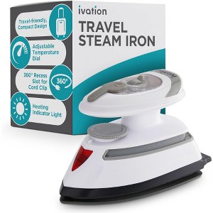 Ivation Travel Steam Iron, Dual Voltage Travel Iron & Clothes Steamer with Nonstick Soleplate & More - 1 of 4