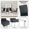 INFURNIC Dining Chairs 2-Pack PU Leather Office and Dining Chairs with High-Density Foam and Sturdy Iron Legs, Black, 21.5"*17.2"*35.7" - 2 of 4