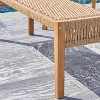 GDFStudio Positano 48" Outdoor Acacia Wood Bench with Strapped Rattan Seat - 4 of 4