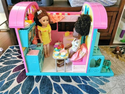 Glitter Girls Caravan Home Dollhouse & Furniture Playset For 14