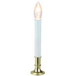 Northlight 9" Pre-Lit White and Gold C7 Christmas Candle Lamp with Sensor
