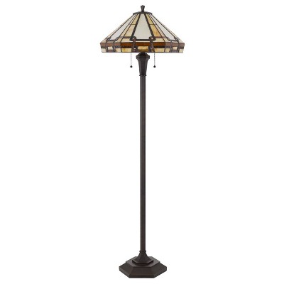 59.25" Resin Transitional Floor Lamp with Tiffany Glass Shade - Cal Lighting