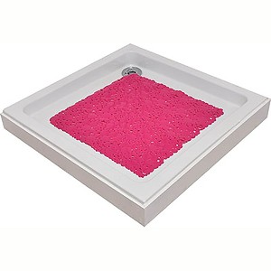 Evideco French Home Goods Bubbles Non-Slip Square Shower Mat 20″L X 20″W - 1 of 4