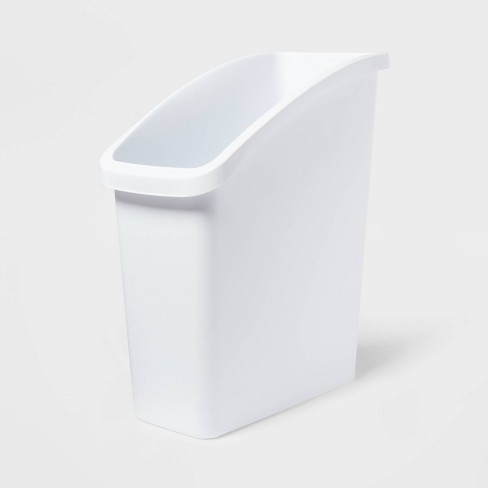 2 IN 1 Kitchen Trash Can with Slide Lid, Under Sink Garbage Can