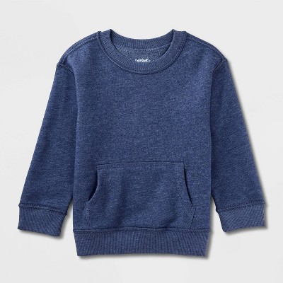 Toddlers' Adaptive Fleece Crew Sweatshirt - Cat & Jack™ Navy Blue
