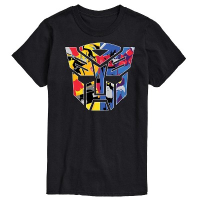 Transformers Color Block Logo Short Sleeve Graphic T-Shirt - Black - 2X Big and Tall