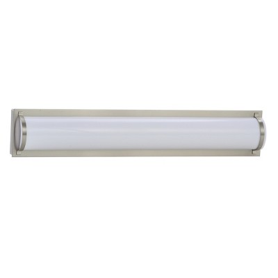 Justice Vanity Bar Bathroom Sconce - Brushed Nickel/white - Safavieh ...