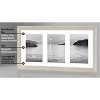 Americanflat 8x16 Collage Picture Frame in Driftwood - Display Three 4x6 Inch Photos with Mat And 8x16 Without Mat - Family Collage Picture Frame - 3 of 4
