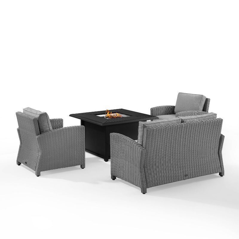 Bradenton 4pc Wicker Seating Set with Fire Table - Crosley
, 5 of 17