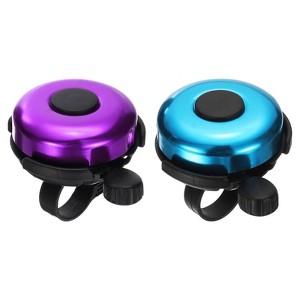 Unique Bargains Aluminum Loud Clear Sound Classic Scooters Bicycle Bells 2 Pcs 2.3" - 1 of 4