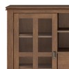 53" Solid Wood Tall TV Media Stand with Handcrafted Finish, Cord Management, and Tempered Glass Doors for Living Room and Bedroom - 2 of 4
