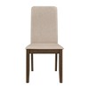 Simple Relax Set of 2 Dining Side Chairs in Walnut and Latte - 4 of 4