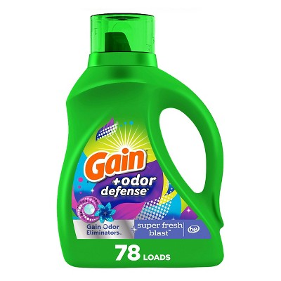 Gain + Odor Defense Super Fresh Blast Scent He Compatible Liquid ...