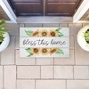 Stupell Industries Bless This Home Sunflowers Printed Outdoor Door Mat, design by Kim Allen, 18"x30" - 4 of 4
