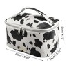 Unique Bargains Makeup Bag Cosmetic Travel Bag Large Makeup Bag Organizer Bag for Women Faux Leather Black White 1Pcs - 4 of 4