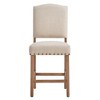 Set of 2 24" Iverson Nailhead Trim Linen Counter Height Barstools - Inspire Q - image 3 of 4