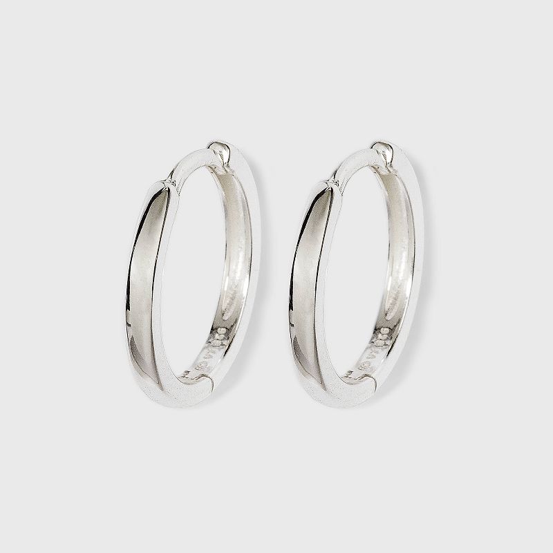 Band Hoop Earrings - A New Day&#8482; Silver, 1 of 5