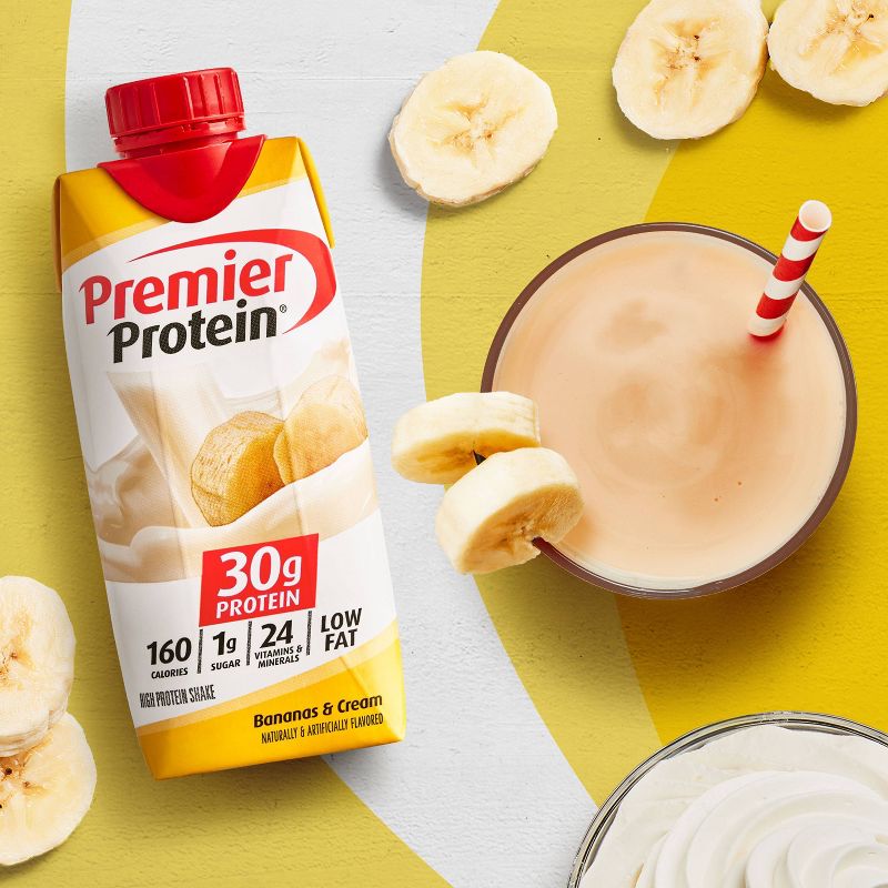 Premier Protein Nutritional Shake - Bananas &#38; Cream - 11 fl oz/4pk, 3 of 11