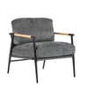 JUJABU 27.56" Modern Plush Upholstered Accent Chair with Wooden Armrests and Metal Frame - 2 of 4