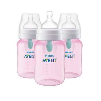Philips Avent Anti-Colic Baby Bottle with AirFree Vent - Pink - 9oz/3pk